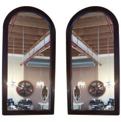 Pair of Danish Arched Mid Century Mirrors