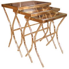 Faux Bamboo Nesting Tables