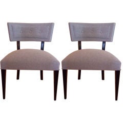 Pair of Mid Century Slipper Chairs 8