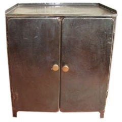 Vintage Steel cabinet with big brass knobs