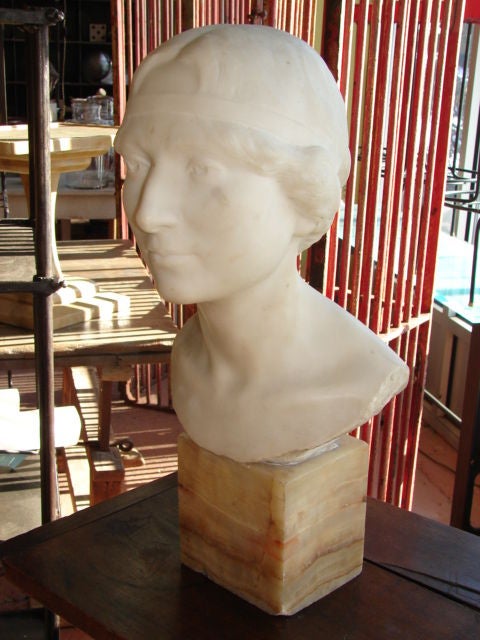 20th Century French Marble Bust by De Herain