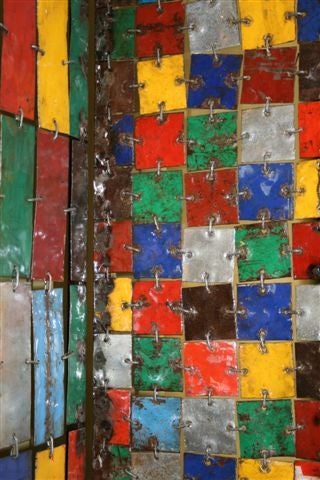 6-panel painted metal screen