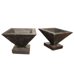 Pair of modernist planters
