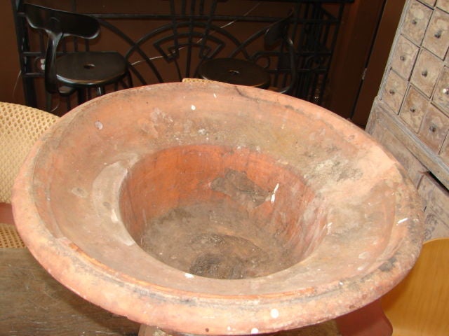 Clay Pair of large  French terracotta urns