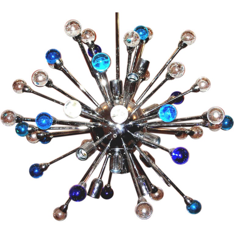 Imposing Italian sputnik chandelier