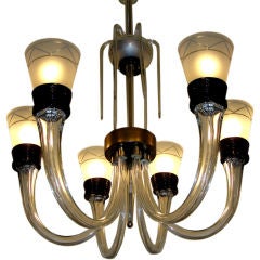 Outstanding venetian-Murano deco chandelier