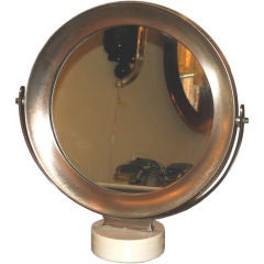Vintage Tabletop/ vanity nickel  finish mirror by Sergio mazza