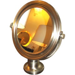 Tabletop/ vanity nickel finish mirror by Sergio Mazza