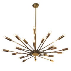 Starburst brass italian 50's chandelier