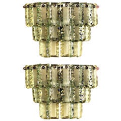 Pair of Italian sconces in the manner of Fontana Arte