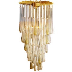 Large Venini "Gocce" Chandelier