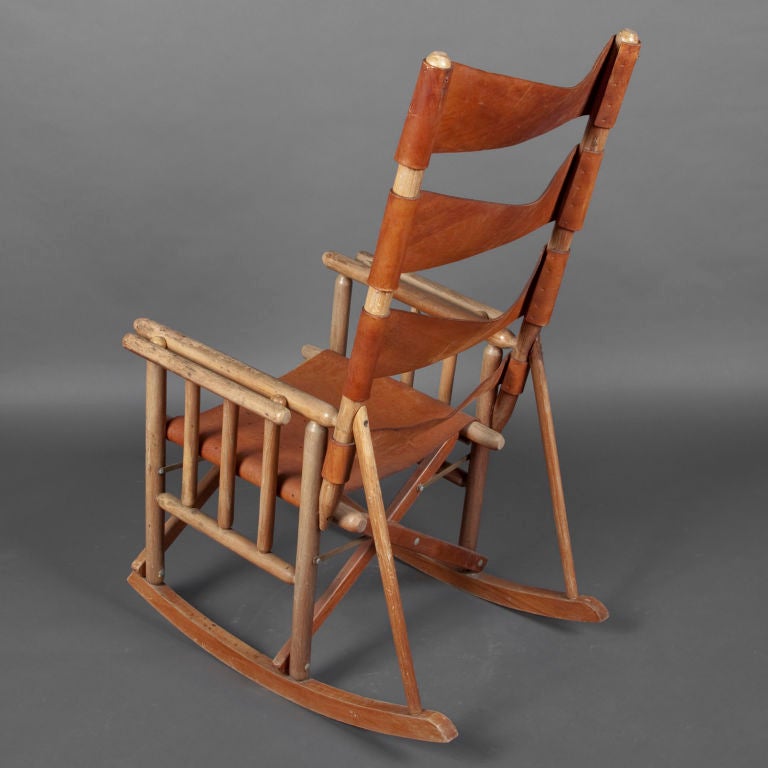 folding wood rocking chair