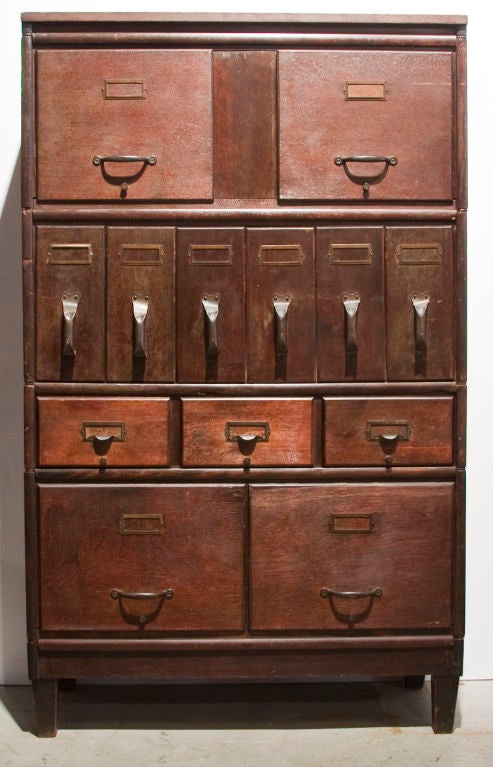 20th Century Modular Filing Cabinet 1920's