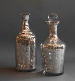 Decorative Old Mercury Glass Demijohns
