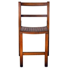 Set of Mahogany Stackable Chairs