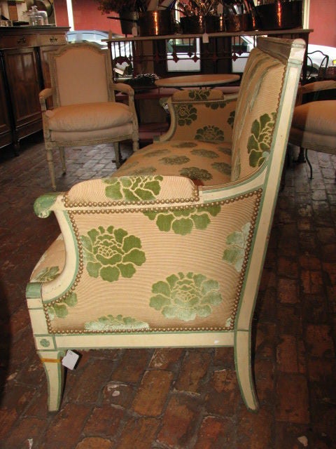 Large 19th century French Empire style painted canape, circa 1840