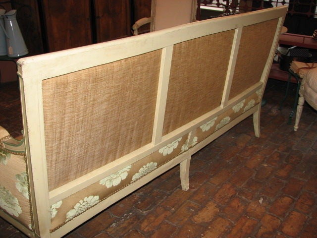 Wood French Empire Style Painted Canape