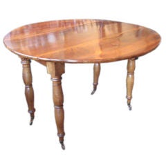 Early 19th Century French Walnut Drop Leaf Table