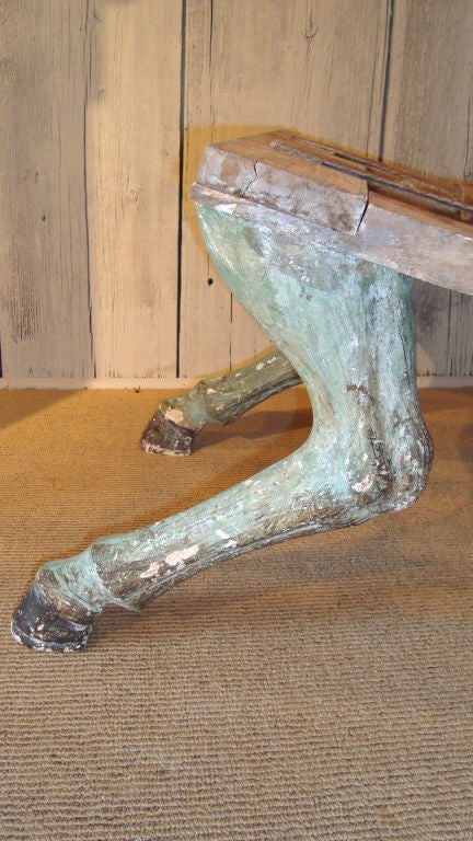Italian Pair of Carved Hoof Benches For Sale