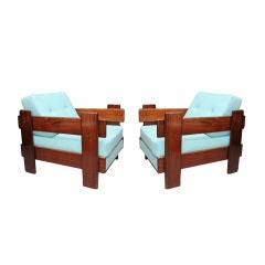 Pair of 70's Jacaranda Club Chairs