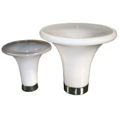 Pair of 1960s Vistosi Murano Table Lamps or Chandeliers 12