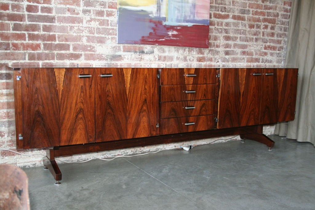 50's Jacaranda Sideboard by Jorge Zalszupin In Excellent Condition In Los Angeles, CA