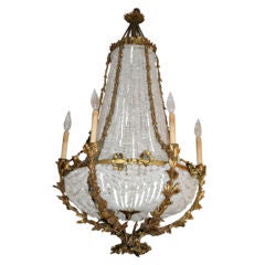 19th c. French Crystal Chandelier from Doheny Mansion
