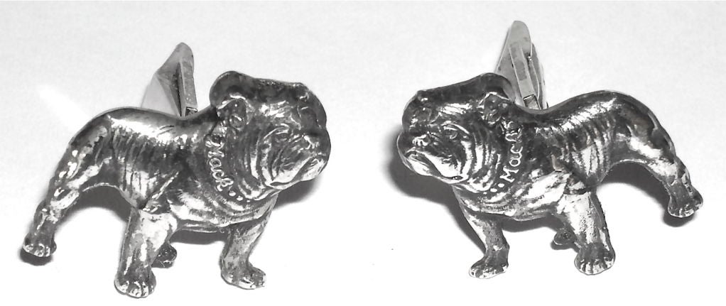 Selection of 1950's 3 Dimentional Sterling Figural  Cuff Links