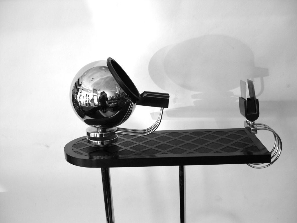 Great French Art Deco Side Table Smokers Companion