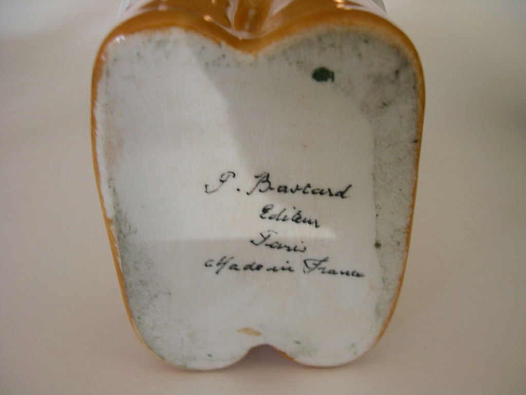 Art Deco Porcelain Decanters w/ Original Display Ring by Bastard 3