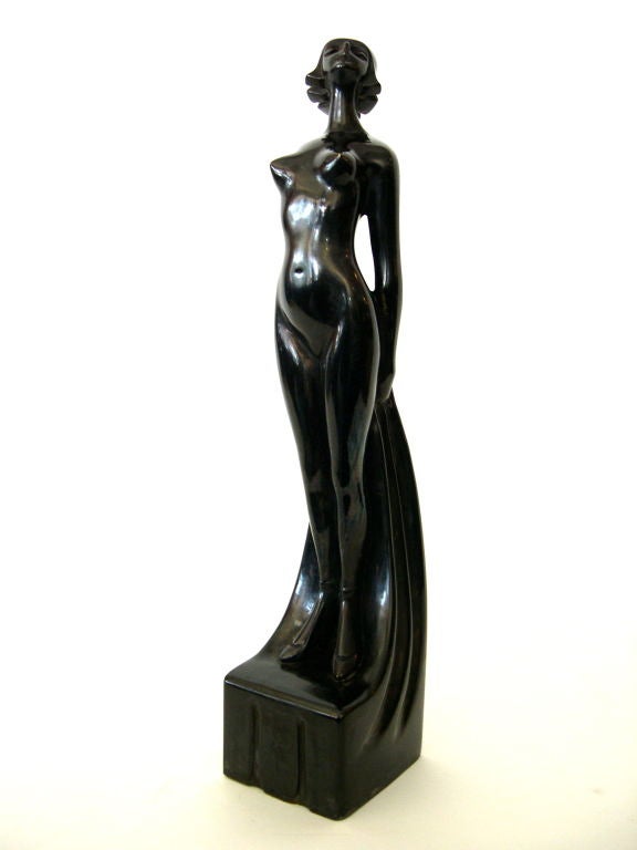 20th Century Rare & Important Original Art Deco Bronze Nude by Roland Paris For Sale