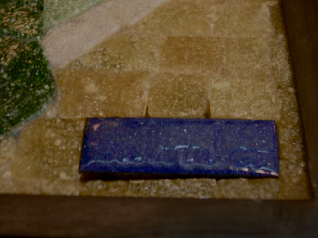 Exotic Framed Glass Tile Mosaic by Salvador Teran