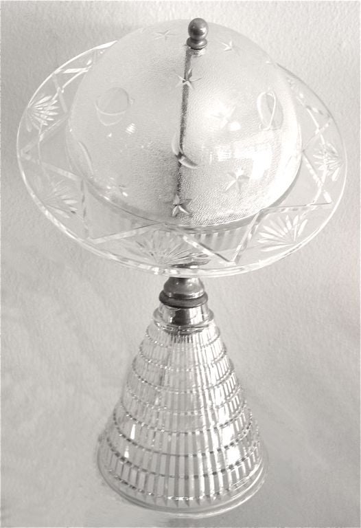 art deco saturn lamp