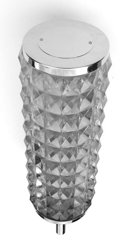 Unique Pair Of Monumental Moderne Glass Sconces by Paul Laszlo