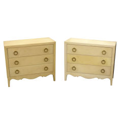 Pair of Cream Parchment Chests