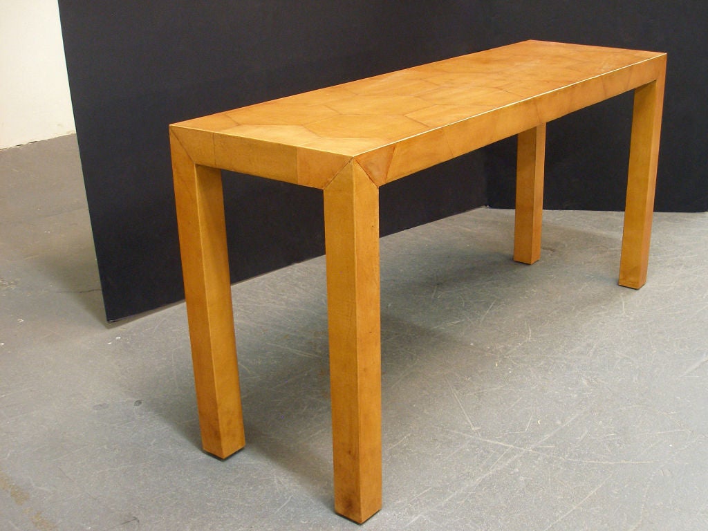 Leather Parsons  Console