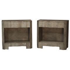 Pair of Open Shelf Nightstands