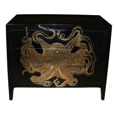 Tambaque Brass Inlay Octopus Commode