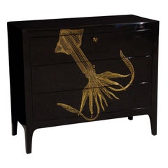 Tambaque Brass Inlay Squid Commode