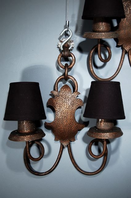 Pair of Hammered Copper Sconces