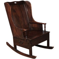 Antique An English Oak Rocking Chair