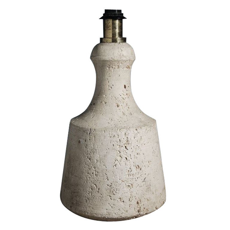 Large Scale Travertine Lamp For Sale