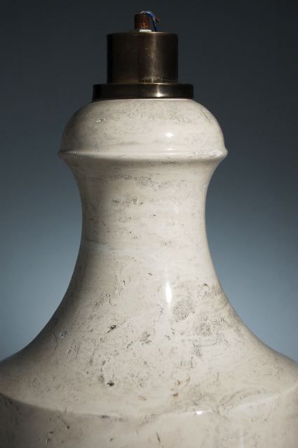 Mid-20th Century Large Scale Travertine Lamp For Sale