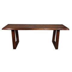 Polygonal Walnut Console