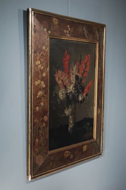 "Carot" Oil Painting Of Flowers in a Vase