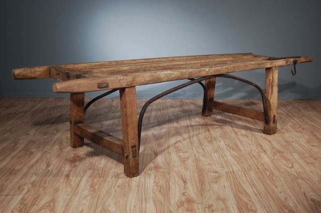 Oak Rustic French Livestock Bench For Sale