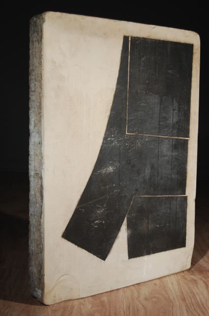 Lithography Stone with Image by Pierre Soulages