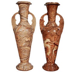 Pair of "Mixed Earth" Pottery Vases