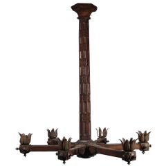 French 40's Jacobean Style Chandelier