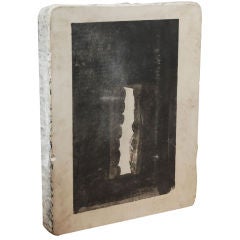 Lithography Stone with an Image by Pierre Soulages